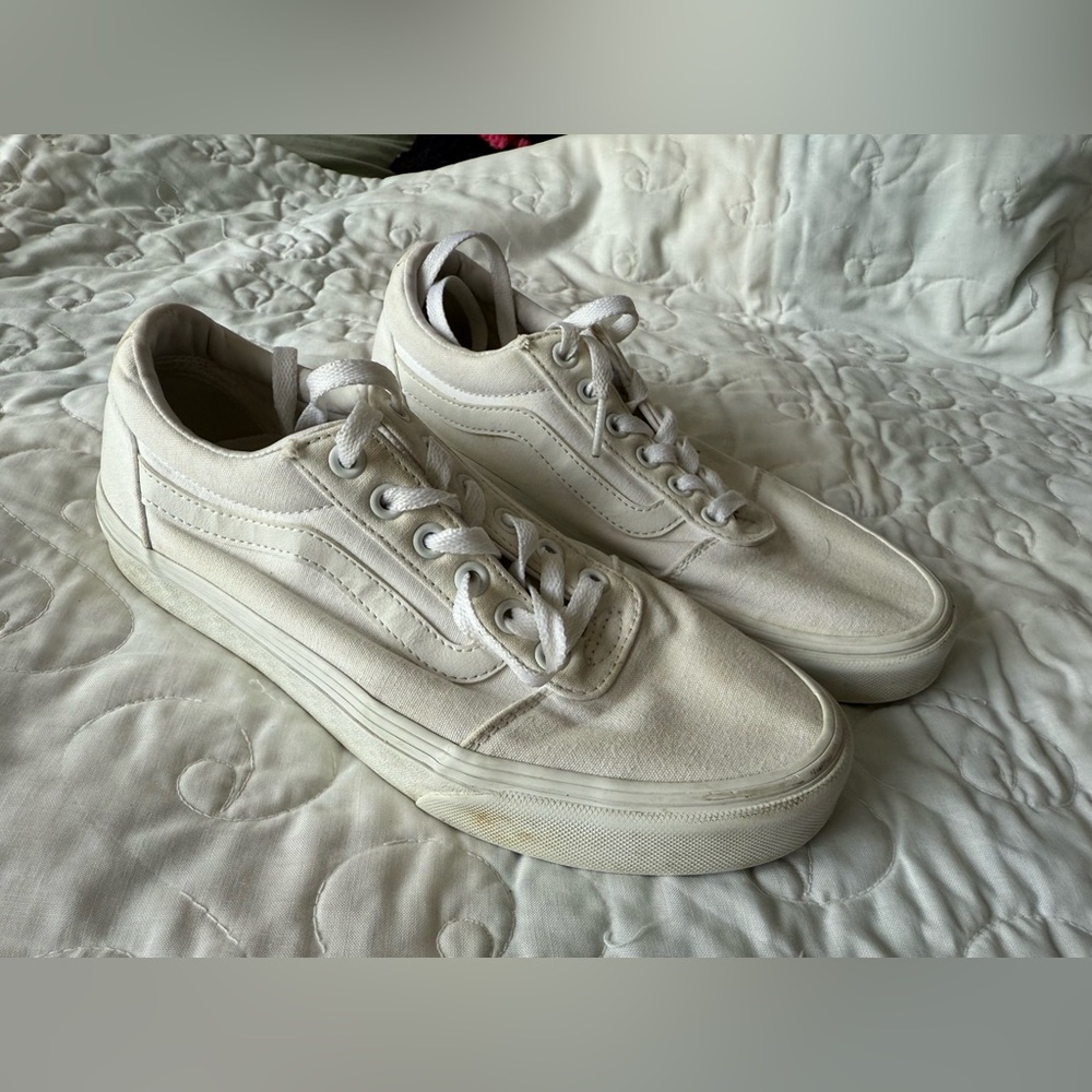 Vans Off-White Canvas Sneakers